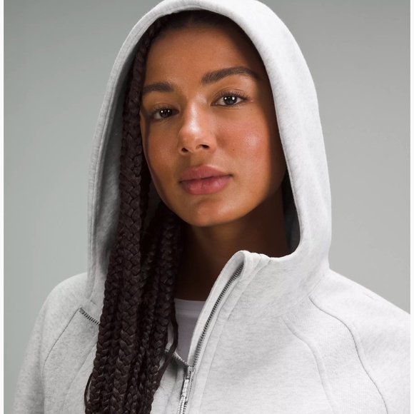 Lululemon Scuba Oversized 1/2 Half-Zip Hoodie Sweater- Heathered Core Light Grey - Picture 9 of 9